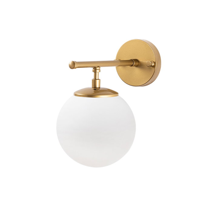 Opviq Roe - 10725 Lámpara de pared dorada con tapa de cristal